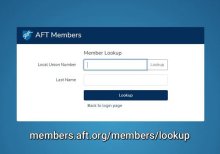 member ID lookup at AFT.org